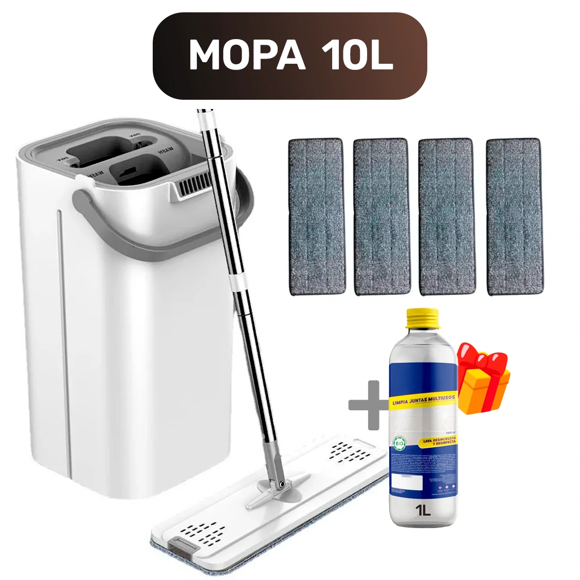 Mopa Fregona ProCleam + 4 Refis de Repuesto + Regalo Exclusivo