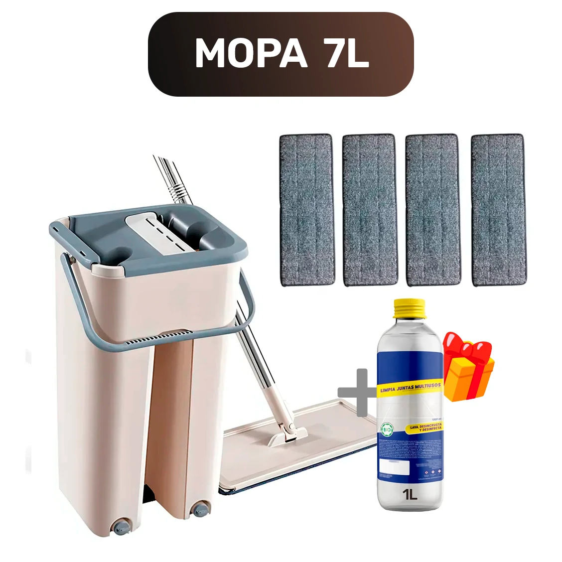 Mopa Fregona ProCleam + 4 Refis de Repuesto + Regalo Exclusivo