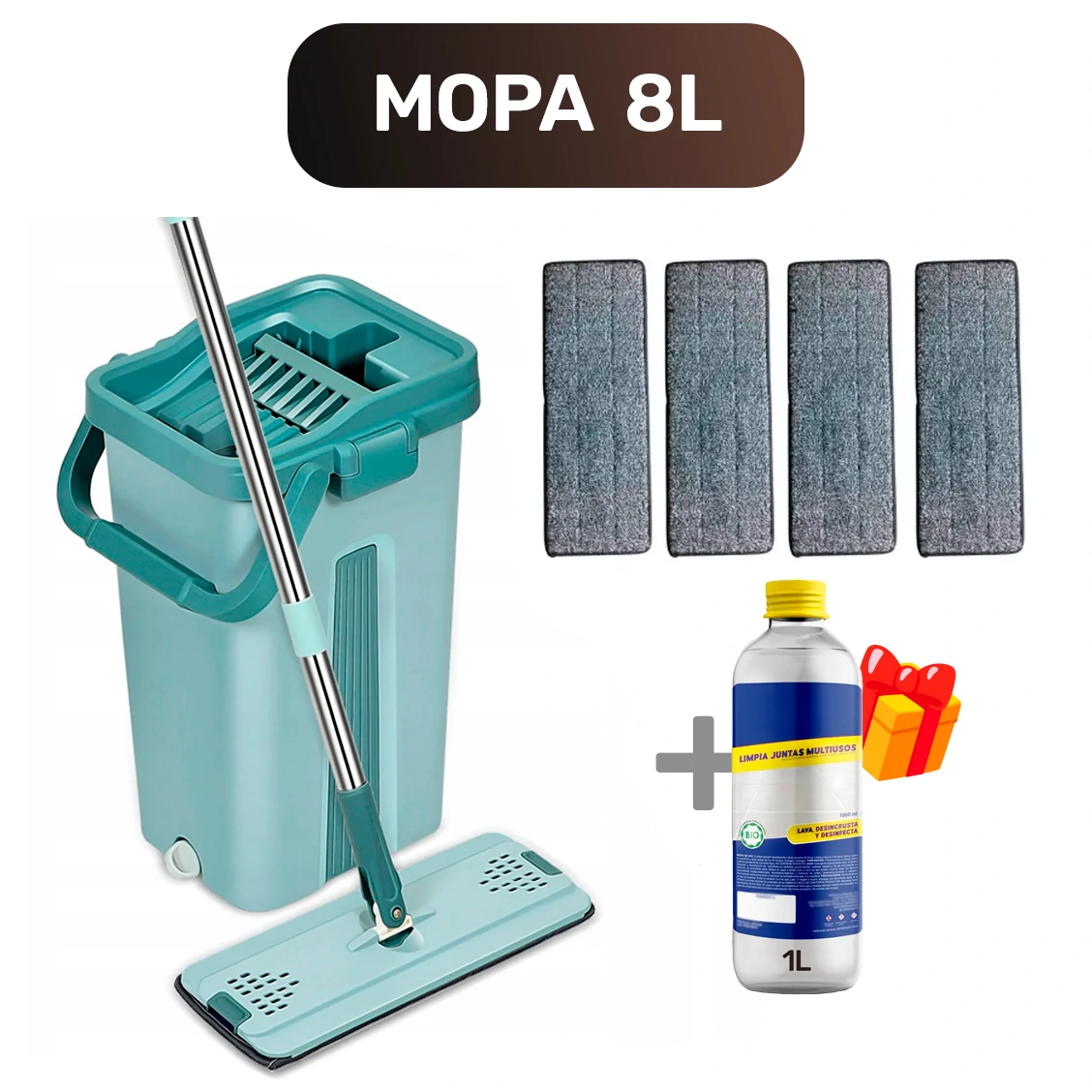 Mopa Fregona ProCleam + 4 Refis de Repuesto + Regalo Exclusivo